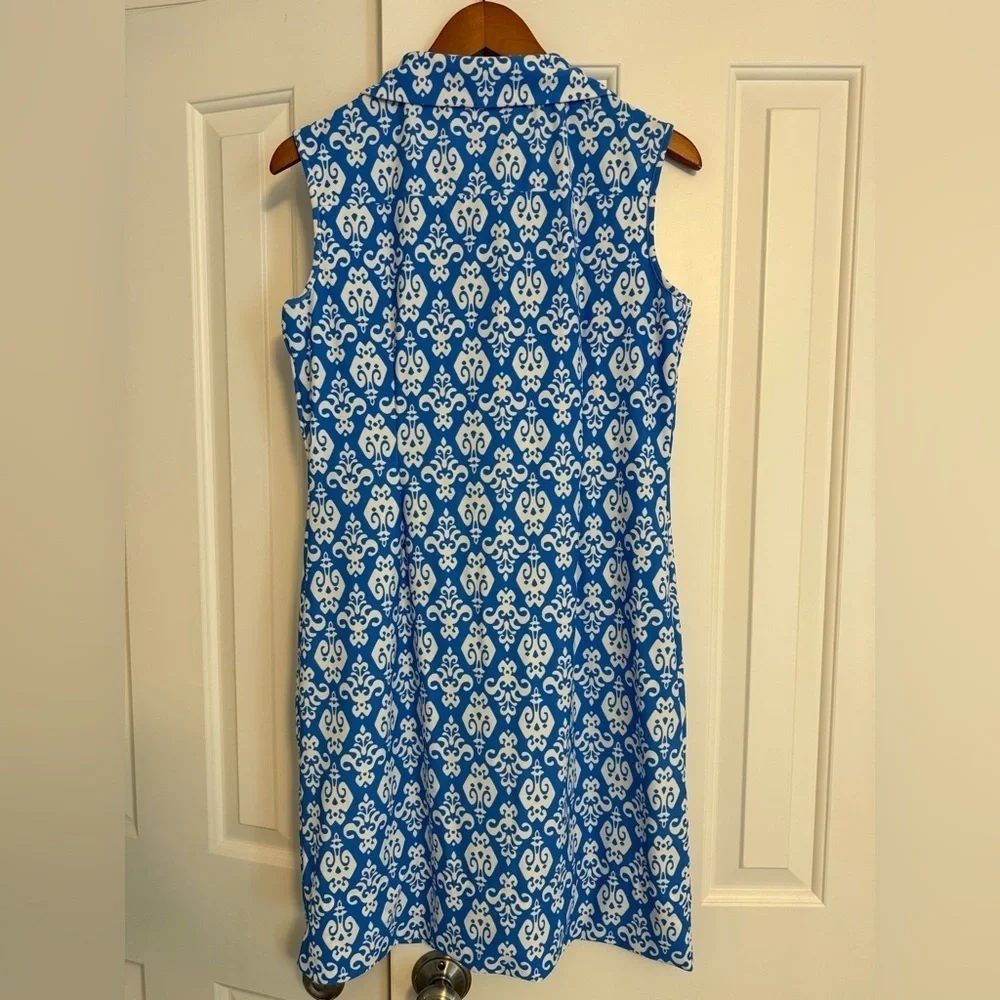 Jude Connally Jude Cloth Dress - Fleur De Lis Print size Medium, Hemmed